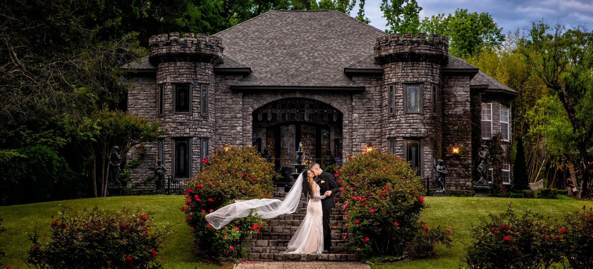 The Sterling Castle, a modern castle-style wedding venue in Shelby, Alabama